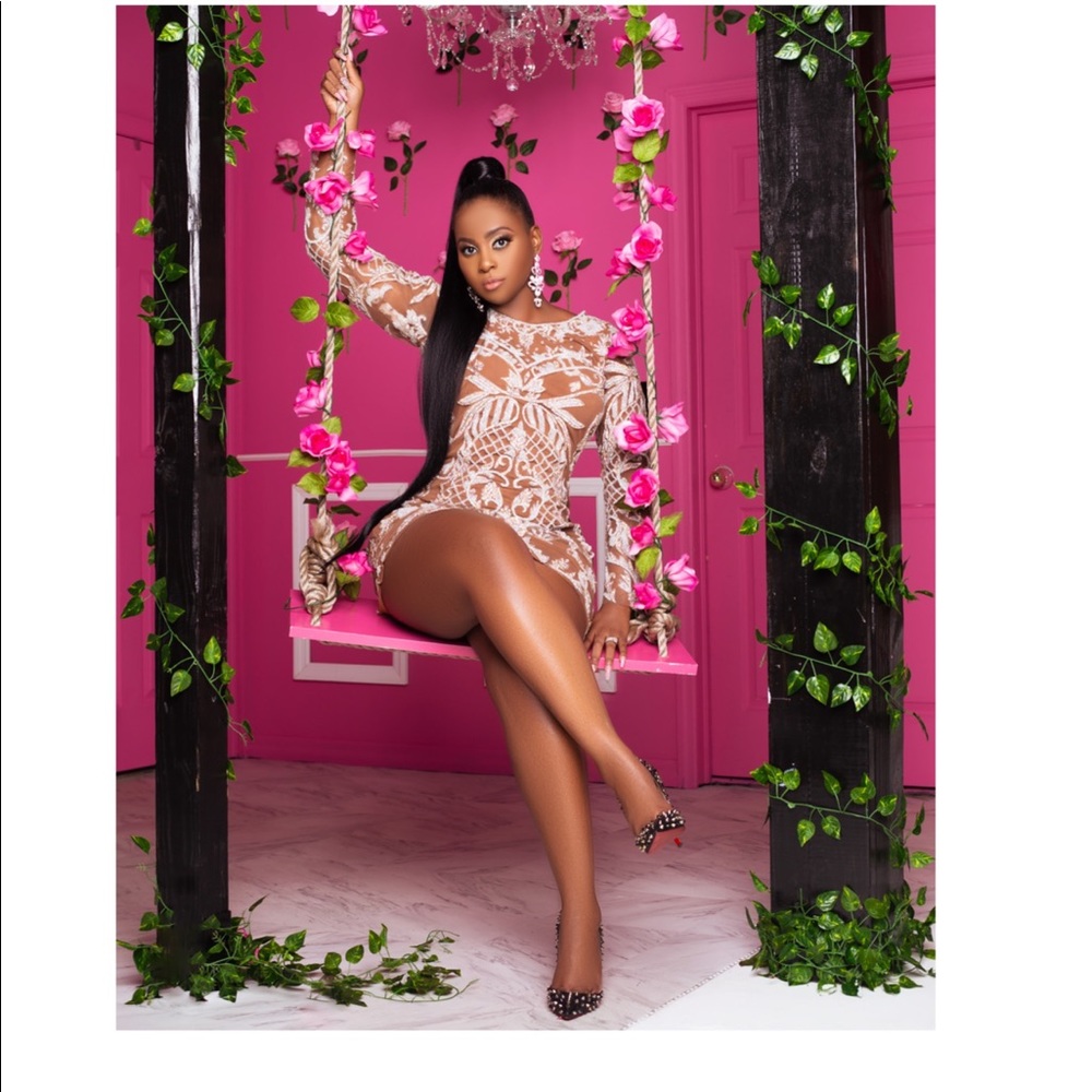 💎AB Rhinestone Crystal Mini Dress💎 - Picture 4 of 7